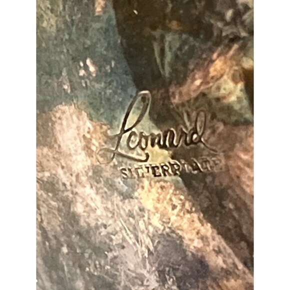 Vintage Leonard Silverplate Coffee Pot – Ornate Footed Teapot with Hinged Lid – - Picture 8 of 8